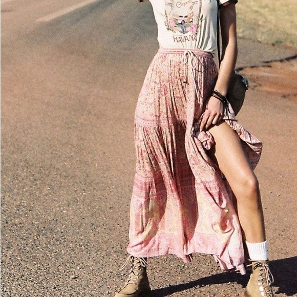 Spell Poinciana Maxi Skirt